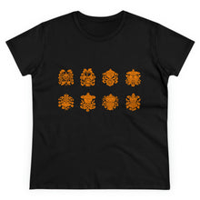 Load image into Gallery viewer, Eight Tibetan Treasures Printing Women's Midweight Cotton Tee