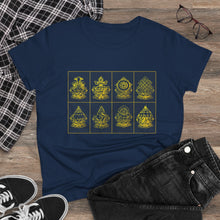Load image into Gallery viewer, New Eight Tibetan Treasures Printing Women's Midweight Cotton Tee