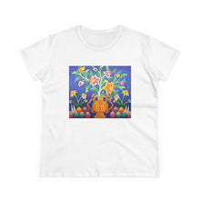 Load image into Gallery viewer, Tibetan Culture Bottle Flower T-shirt with Tibetan Totem design