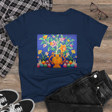 Load image into Gallery viewer, Tibetan Culture Bottle Flower T-shirt with Tibetan Totem design
