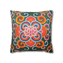 Load image into Gallery viewer, Tibetan Tradition Printing Spun Polyester Square Pillow Case