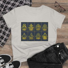 Load image into Gallery viewer, New Eight Tibetan Treasures Printing Women's Midweight Cotton Tee