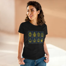 Load image into Gallery viewer, New Eight Tibetan Treasures Printing Women's Midweight Cotton Tee