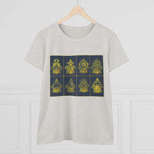 Load image into Gallery viewer, New Eight Tibetan Treasures Printing Women's Midweight Cotton Tee
