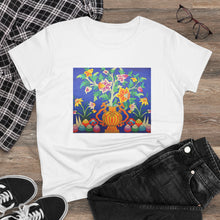 Load image into Gallery viewer, Tibetan Culture Bottle Flower T-shirt with Tibetan Totem design