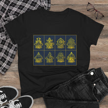Load image into Gallery viewer, New Eight Tibetan Treasures Printing Women's Midweight Cotton Tee