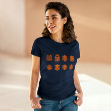 Load image into Gallery viewer, Eight Tibetan Treasures Printing Women's Midweight Cotton Tee