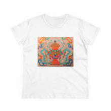Load image into Gallery viewer, Tee Shirt Traditional Tibetan Treasure Bottle Women's Midweight Cotton