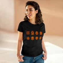 Load image into Gallery viewer, Eight Tibetan Treasures Printing Women's Midweight Cotton Tee