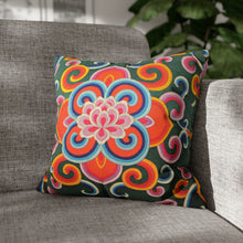 Load image into Gallery viewer, Tibetan Tradition Printing Spun Polyester Square Pillow Case