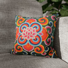 Load image into Gallery viewer, Tibetan Tradition Printing Spun Polyester Square Pillow Case
