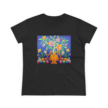 Load image into Gallery viewer, Tibetan Culture Bottle Flower T-shirt with Tibetan Totem design