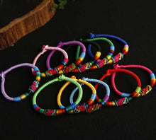 Load image into Gallery viewer, New Featured Handwoven Bracelet with Ethnic Style Embroidery Colorful Thread Bracelet for Men and Women