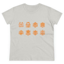 Load image into Gallery viewer, Eight Tibetan Treasures Printing Women's Midweight Cotton Tee