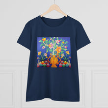 Load image into Gallery viewer, Tibetan Culture Bottle Flower T-shirt with Tibetan Totem design