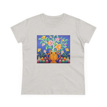 Load image into Gallery viewer, Tibetan Culture Bottle Flower T-shirt with Tibetan Totem design