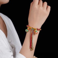 Load image into Gallery viewer, Handwoven Tibetan Style Cotton Rope Reincarnation Jewelry Bracelet Swallowing Gold Beast Hand Rope Bracelet
