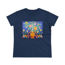 Load image into Gallery viewer, Tibetan Culture Bottle Flower T-shirt with Tibetan Totem design