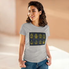 Load image into Gallery viewer, New Eight Tibetan Treasures Printing Women's Midweight Cotton Tee