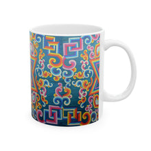 Load image into Gallery viewer, Vibrant Star Pattern Ceramic Mug - 11oz & 15oz Coffee Cup