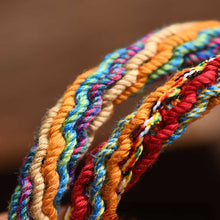 Load image into Gallery viewer, Handwoven Tibetan Style Cotton Rope Reincarnation Jewelry Bracelet Swallowing Gold Beast Hand Rope Bracelet