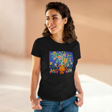 Load image into Gallery viewer, Tibetan Culture Bottle Flower T-shirt with Tibetan Totem design
