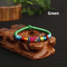 Load image into Gallery viewer, New Featured Handwoven Bracelet with Ethnic Style Embroidery Colorful Thread Bracelet for Men and Women