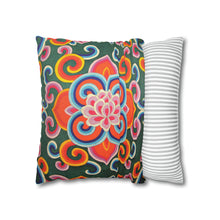 Load image into Gallery viewer, Tibetan Tradition Printing Spun Polyester Square Pillow Case
