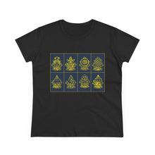 Load image into Gallery viewer, New Eight Tibetan Treasures Printing Women's Midweight Cotton Tee