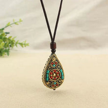 Load image into Gallery viewer, Popular Retro Ethnic Style Sweater Chain Women's Nepalese Pendant Style Long Versatile Simple Literary Accessories