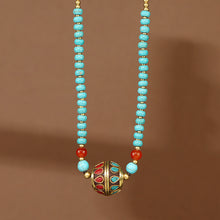 Load image into Gallery viewer, Retro Tibetan Nepalese Bead Necklace Ethnic Style Woven Collar Chain