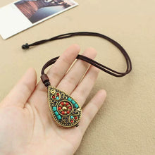 Load image into Gallery viewer, Popular Retro Ethnic Style Sweater Chain Women's Nepalese Pendant Style Long Versatile Simple Literary Accessories