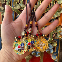 Load image into Gallery viewer, Tibetan Folk Talisman Ornament Colorful six-character mantra pendant Natal year keychain keychain