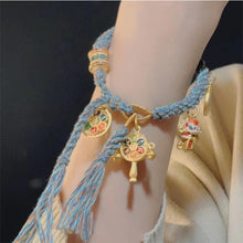 Load image into Gallery viewer, Tibetan Thangka Woven Hand Rope Ethnic Style Lucky Hand Strand Light Luxury Small and Exquisite Retro Women's Bracelet