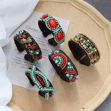 Load image into Gallery viewer, Handmade Bohemian Ethnic Style Bracelet Woven Natural Stone Retro Personalized Tibetan Bracelet Accessories