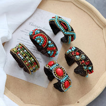 Load image into Gallery viewer, Handmade Bohemian Ethnic Style Bracelet Woven Natural Stone Retro Personalized Tibetan Bracelet Accessories