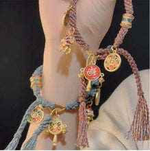 Load image into Gallery viewer, Tibetan Thangka Woven Hand Rope Ethnic Style Lucky Hand Strand Light Luxury Small and Exquisite Retro Women's Bracelet