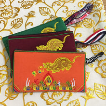 Load image into Gallery viewer, Tibetan Embroidered Canvas Wallet Large Capacity Double Layer Handheld Bag Card Bag Phone Bag Zipper Integrated Bag