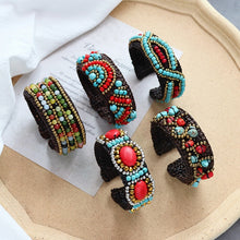 Load image into Gallery viewer, Handmade Bohemian Ethnic Style Bracelet Woven Natural Stone Retro Personalized Tibetan Bracelet Accessories