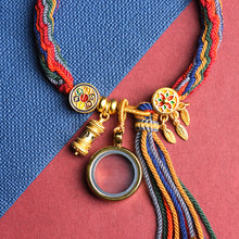 Load image into Gallery viewer, Handmade Woven Tibetan Style Reincarnation Knot Bracelet, Artistic Bracelet, Ethnic Style, Original Year, Red Bracelet
