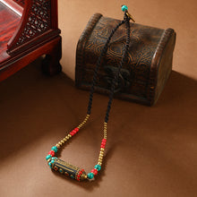Load image into Gallery viewer, Retro Tibetan Nepalese Bead Necklace Ethnic Style Woven Collar Chain