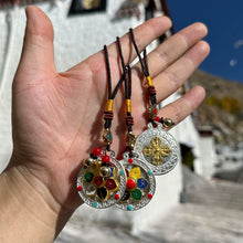 Load image into Gallery viewer, Tibetan Folk Talisman Ornament Colorful six-character mantra pendant Natal year keychain keychain