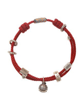Load image into Gallery viewer, Classic Style Swallowing Gold Beast Woven Bracelet for Girls, Woven Rope Bracelet with Retro Red Rope