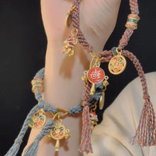 Load image into Gallery viewer, Tibetan Thangka Woven Hand Rope Ethnic Style Lucky Hand Strand Light Luxury Small and Exquisite Retro Women's Bracelet