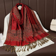 Load image into Gallery viewer, Luxury Brand Autumn Cashmere Pashmina Shawl Lady Wrap Warm Winter Scarves Design Print Female Foulard Cotton Stoles Scarf 2023