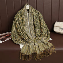Load image into Gallery viewer, Luxury Brand Autumn Cashmere Pashmina Shawl Lady Wrap Warm Winter Scarves Design Print Female Foulard Cotton Stoles Scarf 2023