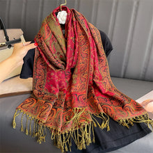 Load image into Gallery viewer, Luxury Brand Autumn Cashmere Pashmina Shawl Lady Wrap Warm Winter Scarves Design Print Female Foulard Cotton Stoles Scarf 2023