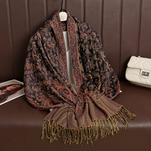 Load image into Gallery viewer, Luxury Brand Autumn Cashmere Pashmina Shawl Lady Wrap Warm Winter Scarves Design Print Female Foulard Cotton Stoles Scarf 2023