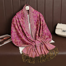Load image into Gallery viewer, Luxury Brand Autumn Cashmere Pashmina Shawl Lady Wrap Warm Winter Scarves Design Print Female Foulard Cotton Stoles Scarf 2023