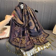 Load image into Gallery viewer, Luxury Brand Autumn Cashmere Pashmina Shawl Lady Wrap Warm Winter Scarves Design Print Female Foulard Cotton Stoles Scarf 2023